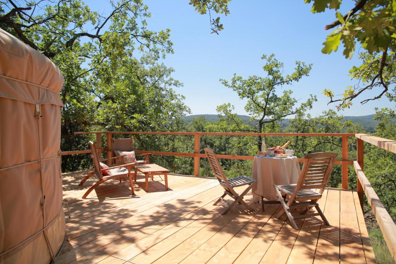 Saint-Paulet-de-Caisson Les Yourtes De Provence מראה חיצוני תמונה